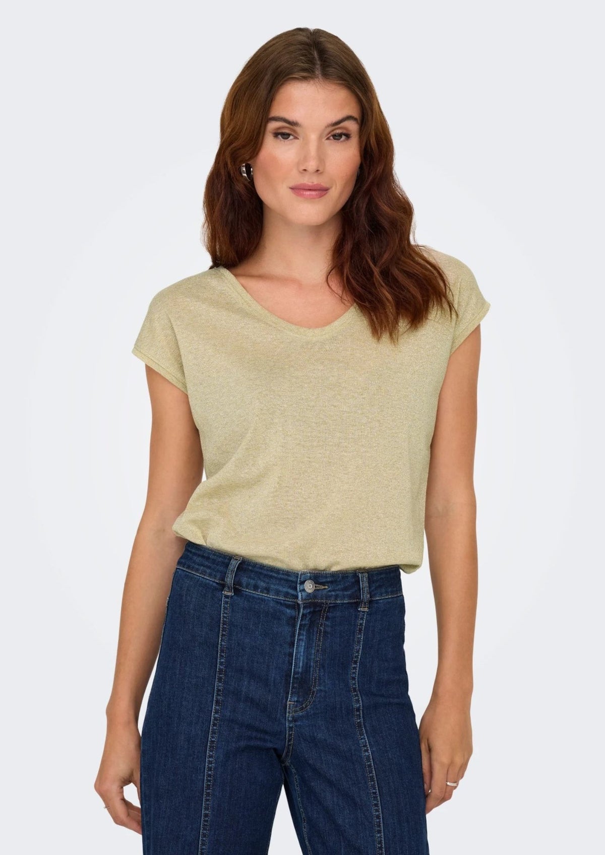 Top Only Donna Silvery Oro 15136069 Gold Colour ONLY 