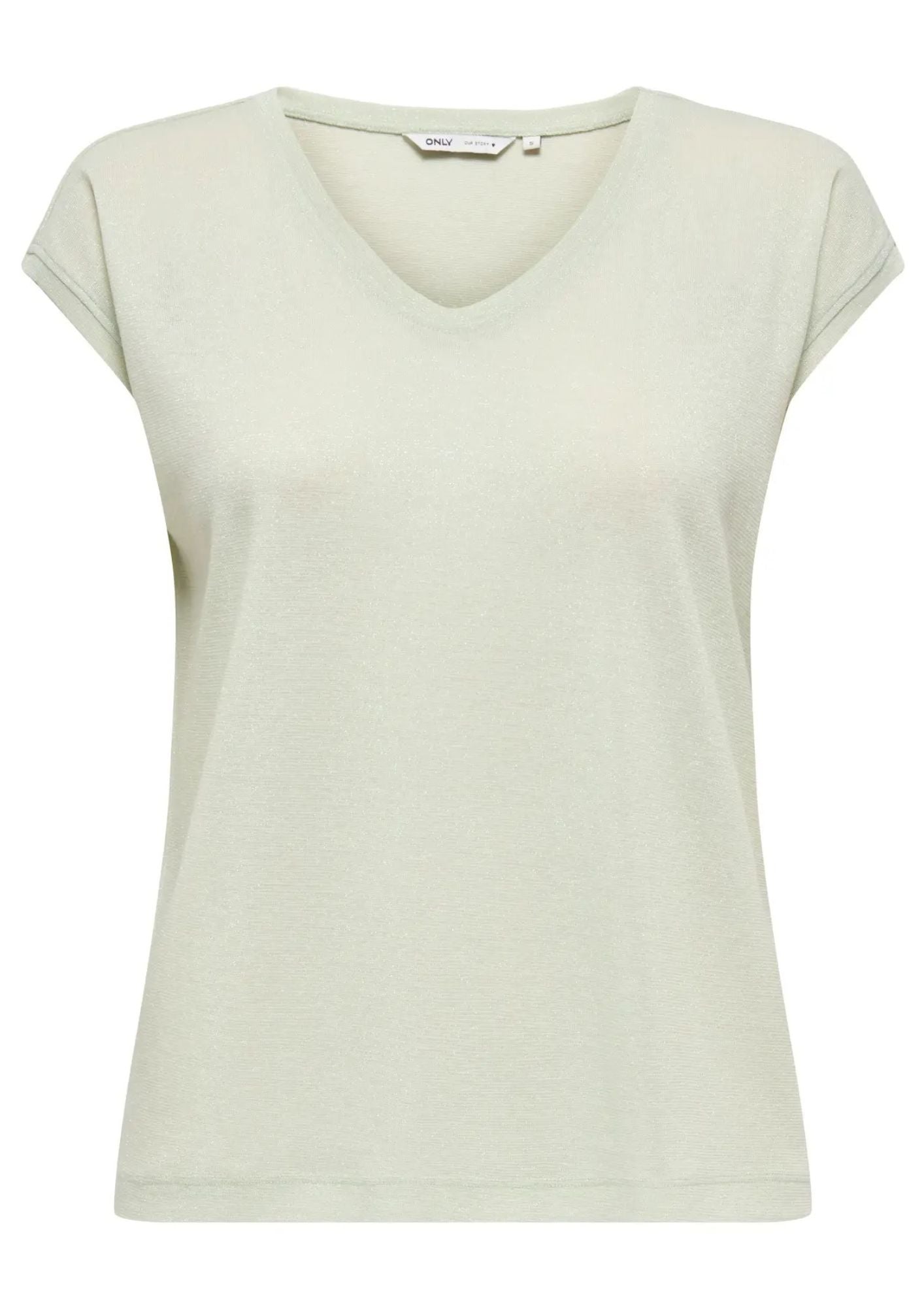 Top Only Donna Silvery Verde 15136069 Green Lily ONLY 