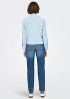 Only Camicia Donna Lecey Azzurra Righe Bianche 15195910 Cerulean ONLY 