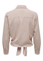 Only Camicia Donna Lecey Marrone Linee Bianche 15195910 Toasted Coconut ONLY 