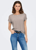 Only T-Shirt Donna Monster Bianca e Grigia 15206243 Etherea ONLY 
