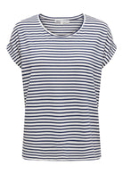 Only T-Shirt Donna Moster Bianca e Blu Naval Accademy 15206243 Naval Academy ONLY 