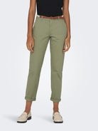 Only Pantalone Donna Biana Verde Oliva 15218519 Smokey Olive ONLY 