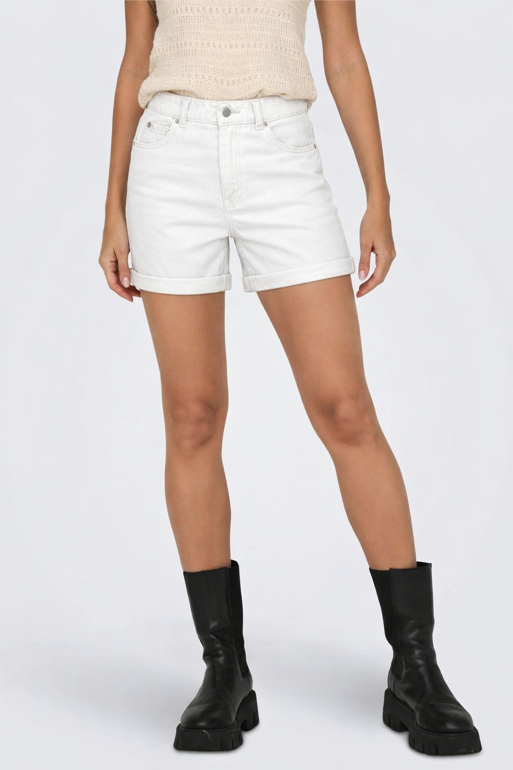 Only Shorts Donna Vega White Denim 15230571 White Denim ONLY 