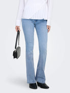 Only Jeans Donna Light Blue Flared Fit Onlblush 15245444 Light Blue Denim ONLY 