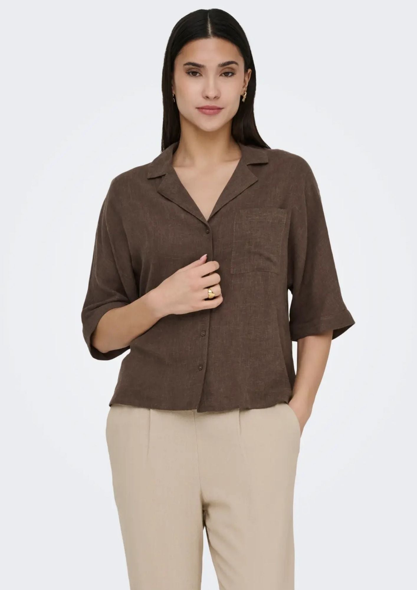 Only Camicia Donna Bruxelles Cioccolato 15314215 Chocolate Martini ONLY 
