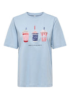 Only T-Shirt Donna Burst Blu 15343431 Soft Chambray ONLY 