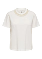 Only Top Donna Parker Bianco 15343568 Cloud Dancer Rhinestone ONLY 