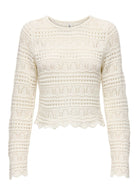 Only Pullover Donna Elke Bianco 15363049 Birch ONLY 