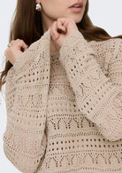 Only Pullover Donna Elke Beige 15363049 Oxford Tan ONLY 