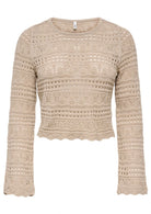 Only Pullover Donna Elke Beige 15363049 Oxford Tan ONLY 