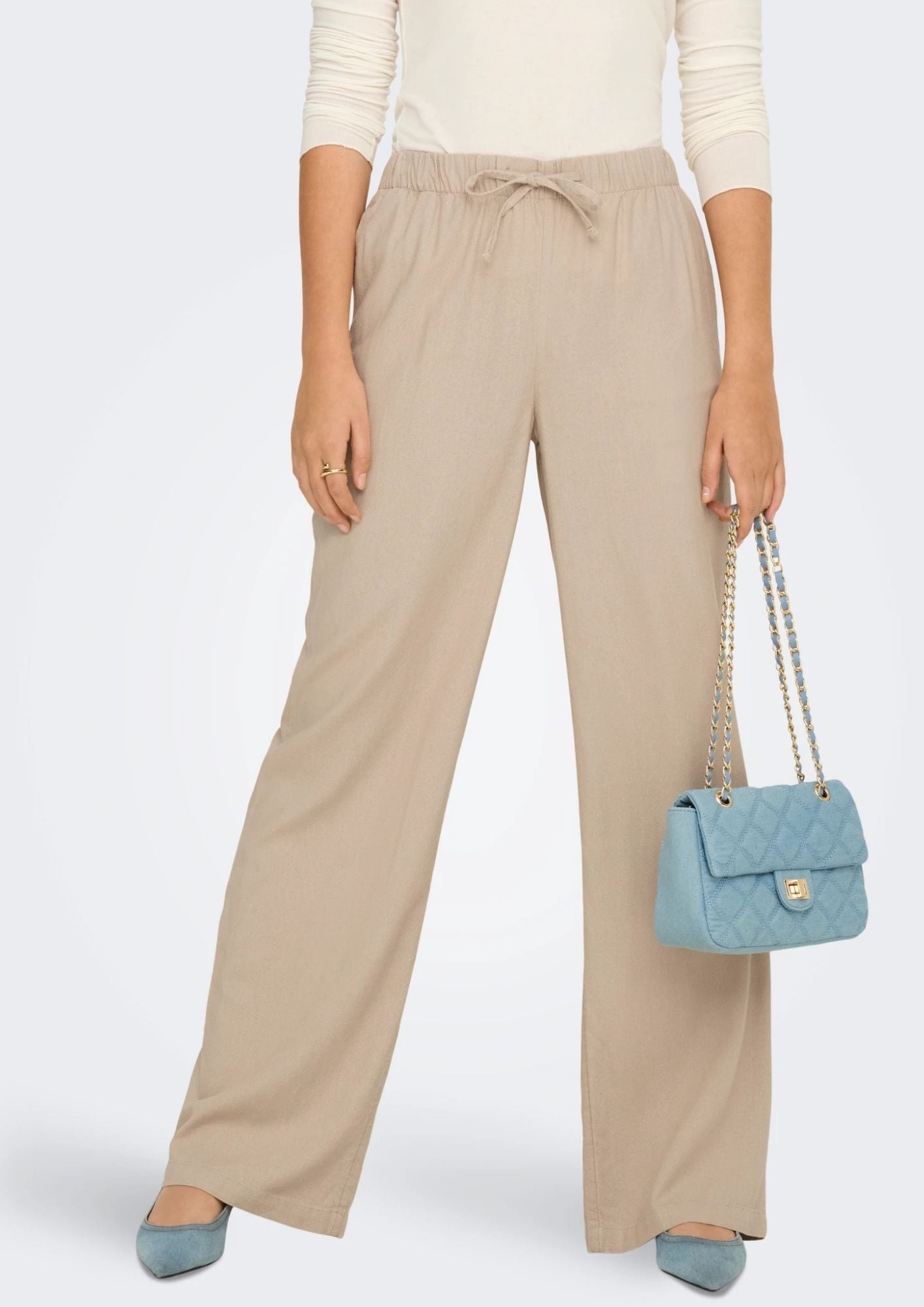 Only Pantalone Donna Goa Beige 15363676 Oxford Tan ONLY 
