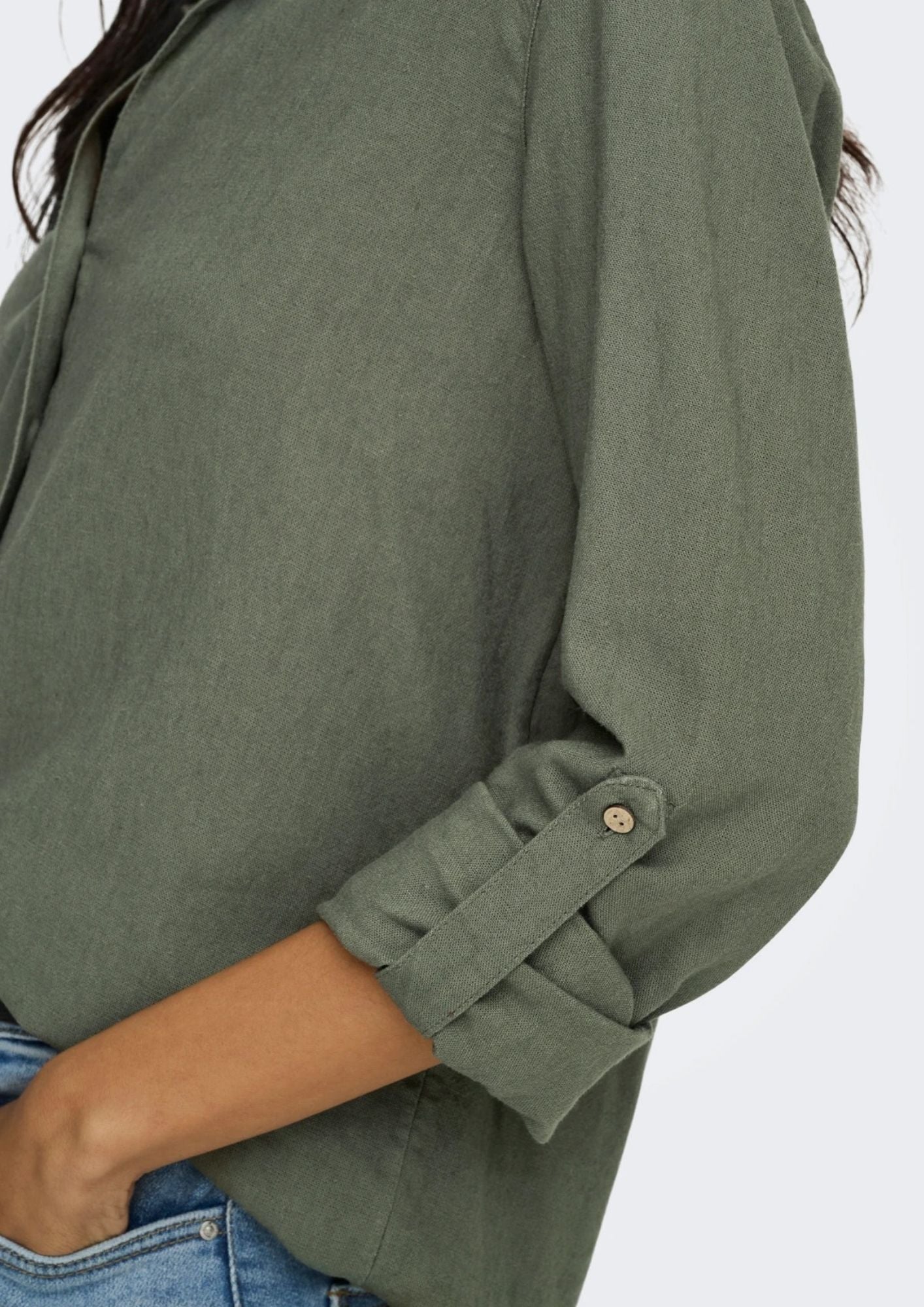 Only Camicia Donna Goa Verde Oliva 15363991 Smokey Olive ONLY 