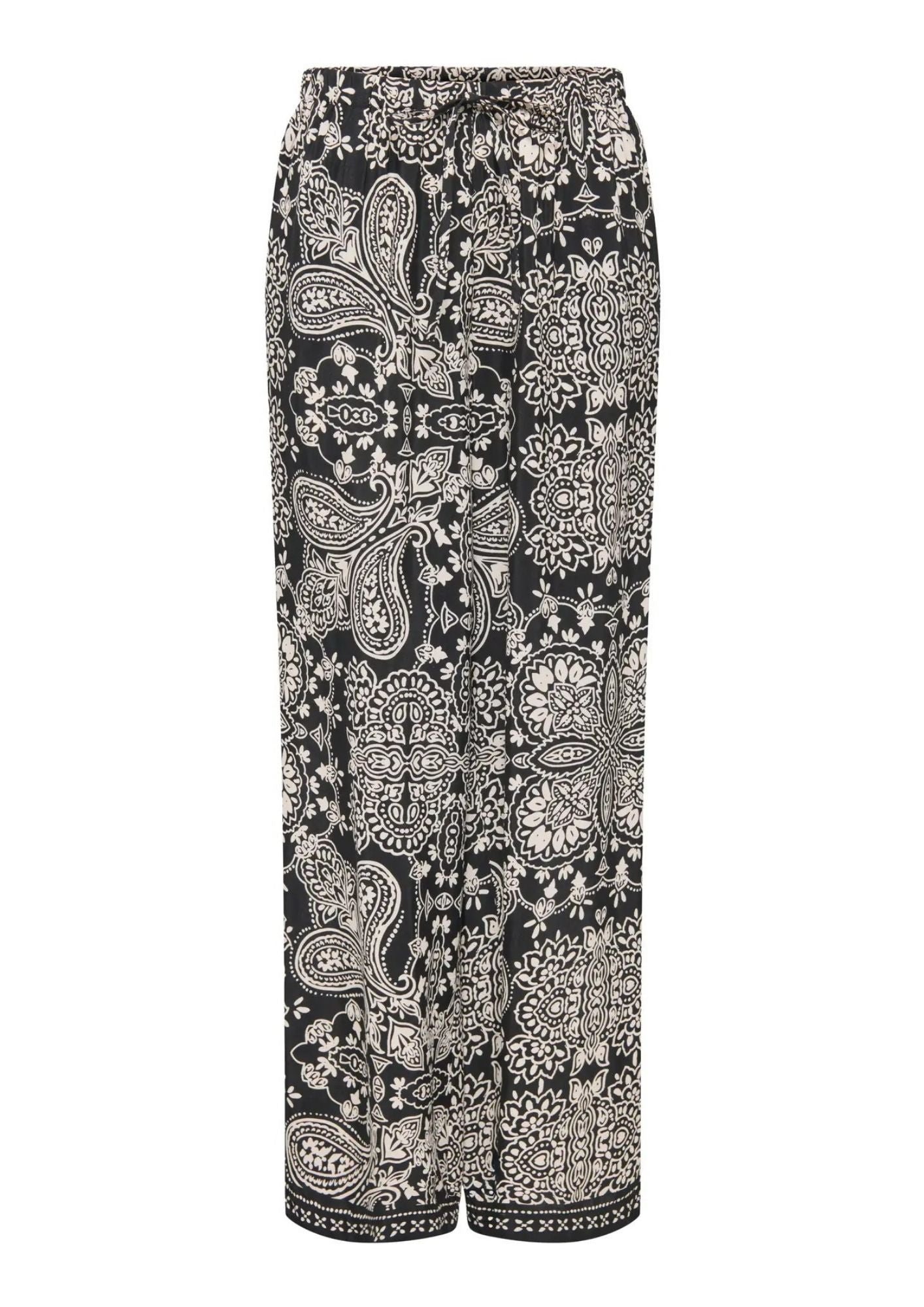 Only Pantalone Donna Emza Nero Stampa Etnica 15367646 Black ETHNIC PAISLEY ONLY 