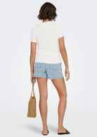 Only T-Shirt Donna Mira Bianca 15368637 Cloud Dancer ONLY 