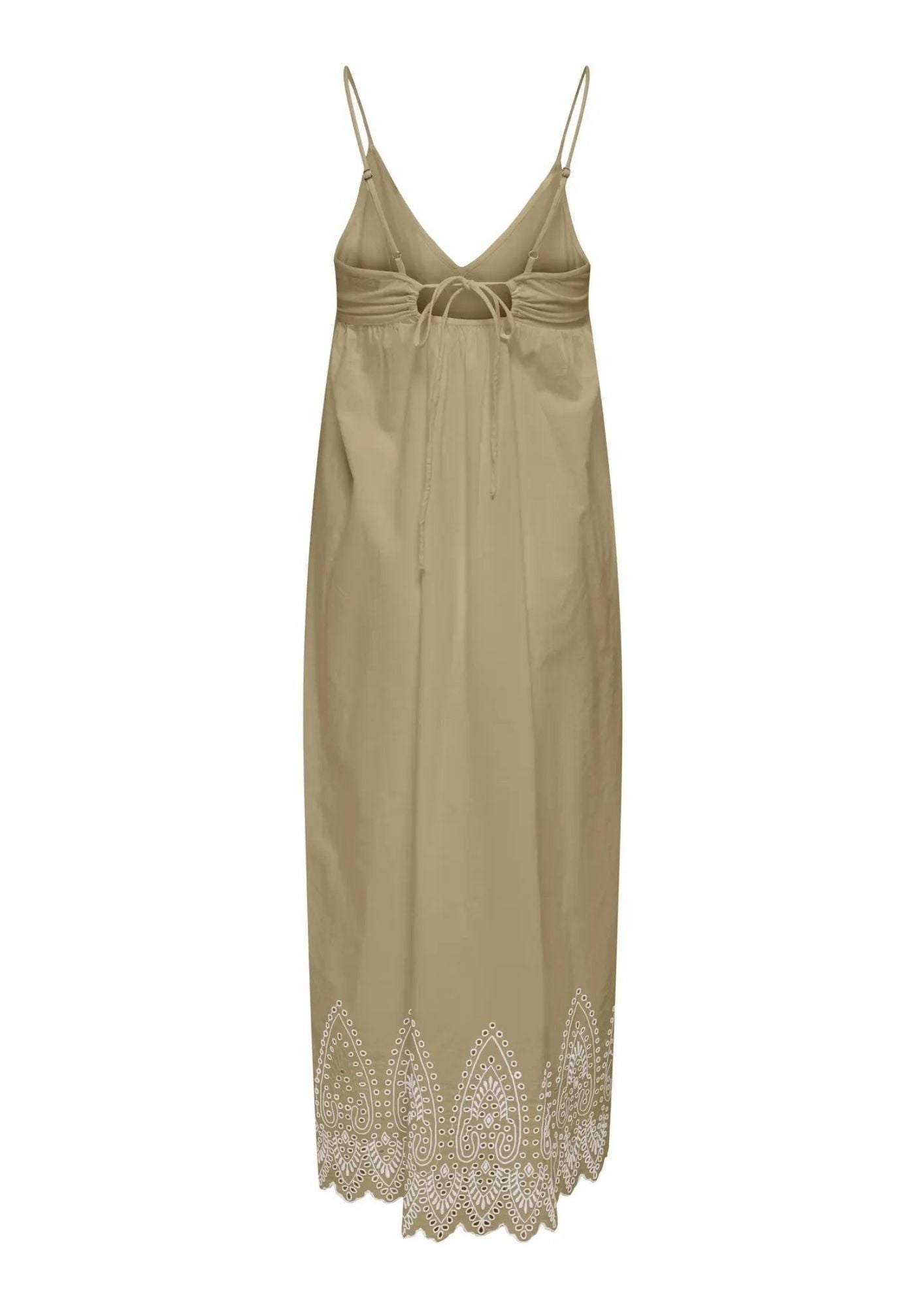 Only Abito Donna Tullum Verde Oliva 15369128 Olive Gray BRIGHT WHITE EMB ONLY 