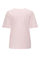 Only T-Shirt Donna Happy Bianca e Rosa 15370117 Cloud Dancer Romance rose ONLY 