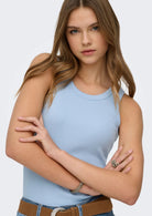 Only Canottiera Donna Val Azzurro 15371705 Soft Chambray ONLY 
