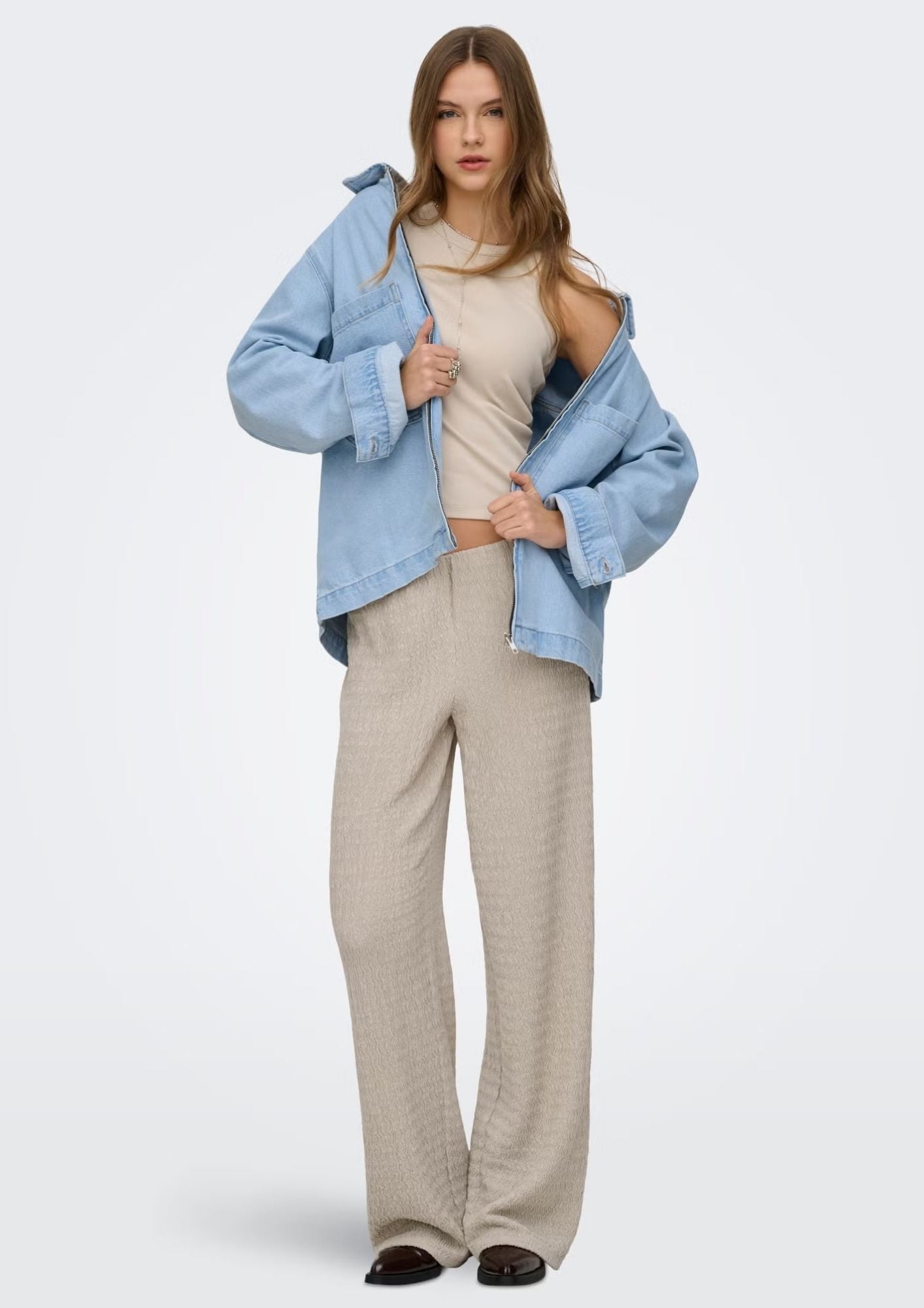 Only Pantalone Donna Isle Grigio 15374608 Silver Lining ONLY 
