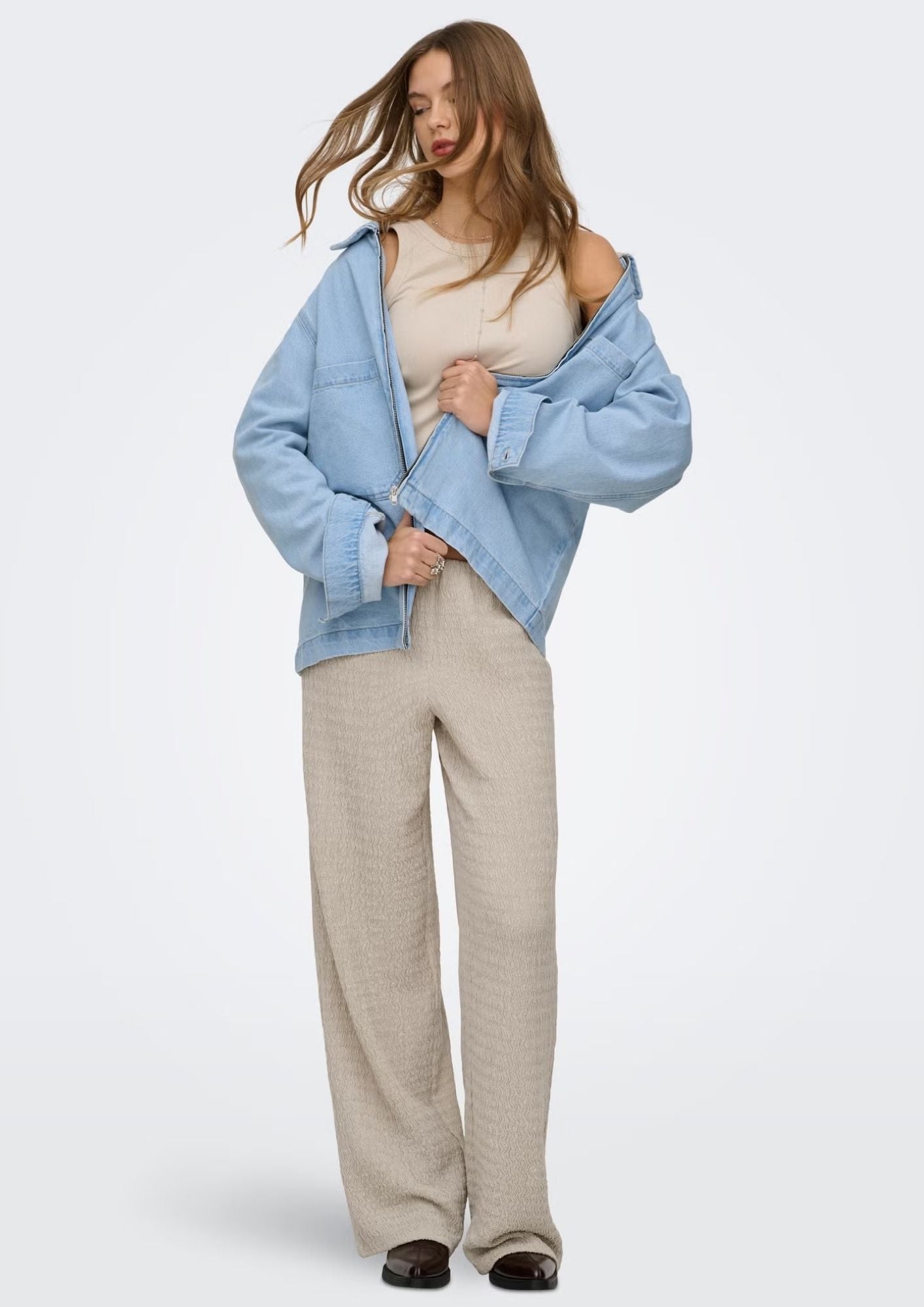 Only Pantalone Donna Isle Grigio 15374608 Silver Lining ONLY 