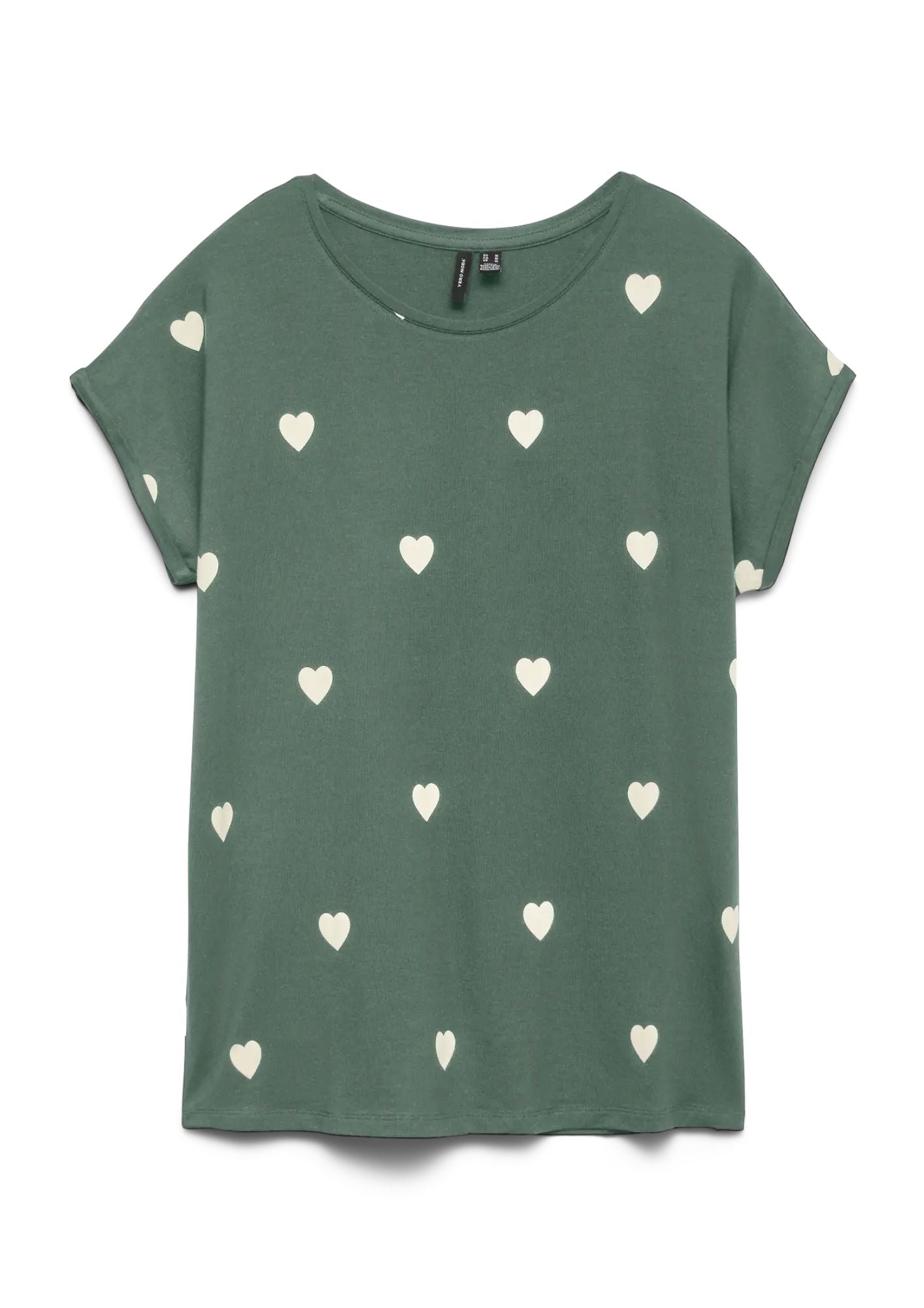 Vero Moda T-Shirt Donna Ava Verde 10214302 Laurel Wreath WHITE VERO MODA 