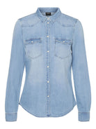 Vero Moda Camicia Donna Light Blue VMMalou 10277523 Light Blue Denim BIRCH STITCH VERO MODA 