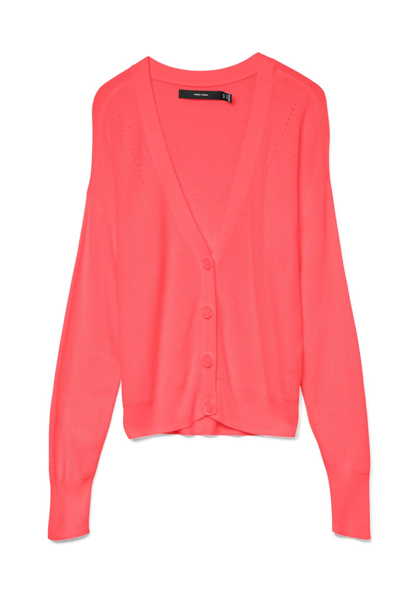 Vero Moda Cardigan Donna Newlexsun Rosso Corallo 10281878 Coral Paradise VERO MODA 