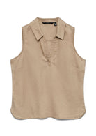 Vero Moda Top Donna Harper Beige 10283751 Silver Mink VERO MODA 