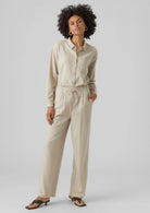 Vero Moda Pantalone Donna Jesmilo Grigio 10287363 Silver Lining VERO MODA 