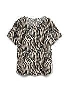 Vero Moda Top Donna Easy Bianco Avena Animalier 10297345 Oatmeal Dolly VERO MODA 
