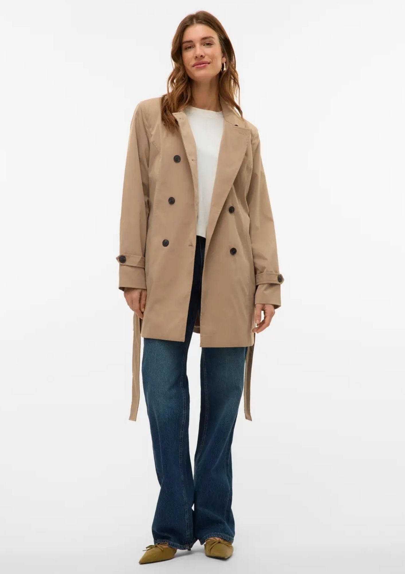 Vero Moda Trench Donna Chelsea Marrone 10329343 Silver Mink VERO MODA 