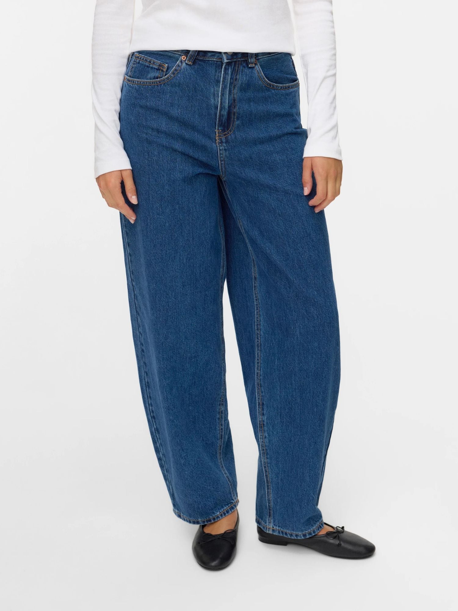Vero Moda Jeans Donna Barrel fit Medium Blue VMBillie 10337318 Medium Blue Denim VERO MODA 