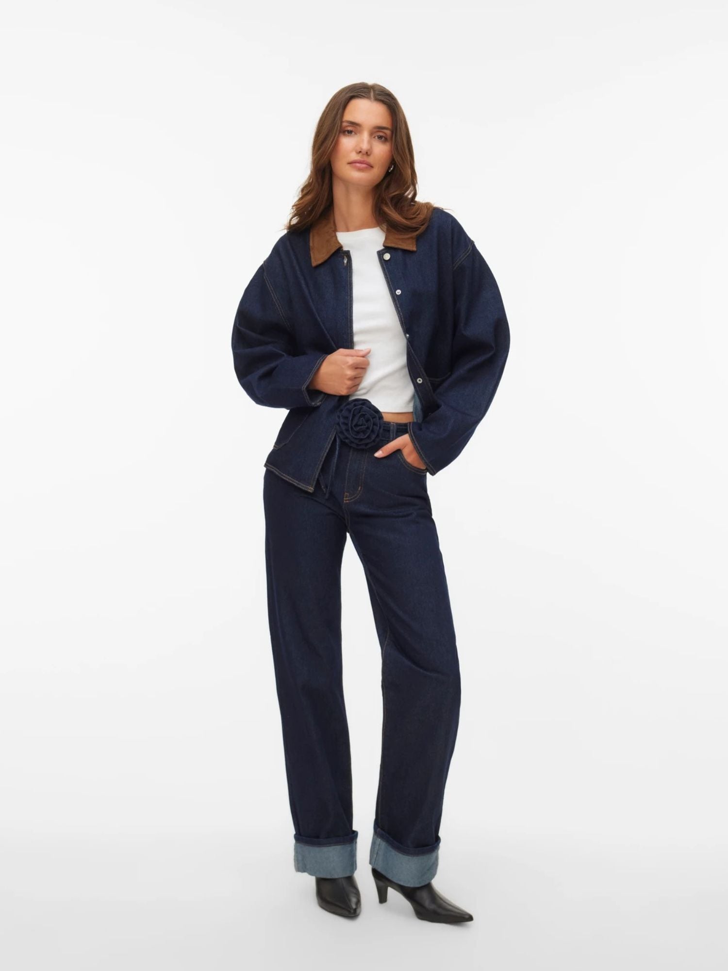 Vero Moda Jeans Donna Dark Blue Straight Fit Vmallison 10339315 Dark Blue Denim VERO MODA 