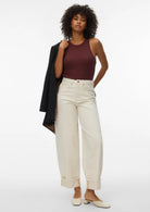 Vero Moda Jeans Donna Zelda Ecrù 10339347 Ecru VERO MODA 