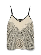 Vero Moda Top Donna Lalita Grigio Betulla Stampa Zola 10340011 Birch Zola VERO MODA 