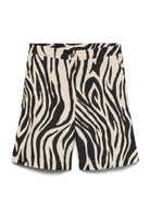 Vero Moda Bermuda Donna Mymilo Grigio Argento Stampa Nera 10340415 Silver Lining Sina VERO MODA 
