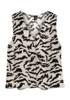 Vero Moda Top Donna Menny Grigio Argento Stampa Calli 10341539 Silver Lining Calli VERO MODA 