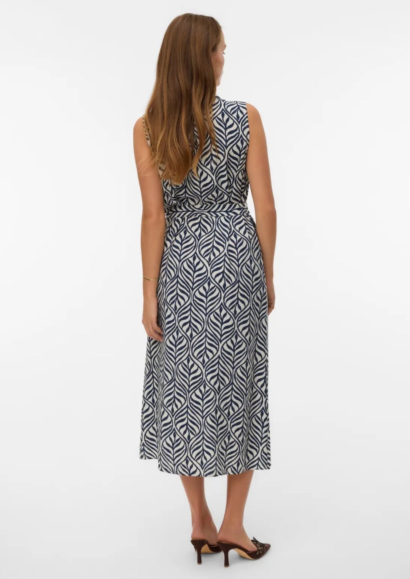 Vero Moda Abito Donna Josie Grigio Betulla Stampa Blacke 10341594 Birch Blake VERO MODA 
