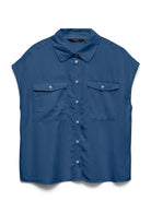 Vera Moda Camicia Donna Bree Blu Denim 10341628 Medium Blue Denim VERO MODA 