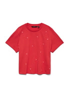 Vero Moda T-Shirt Donna Sola Rossa Con Stampa Butterfly 10341979 Poinsettia BUTTERFLY VERO MODA 