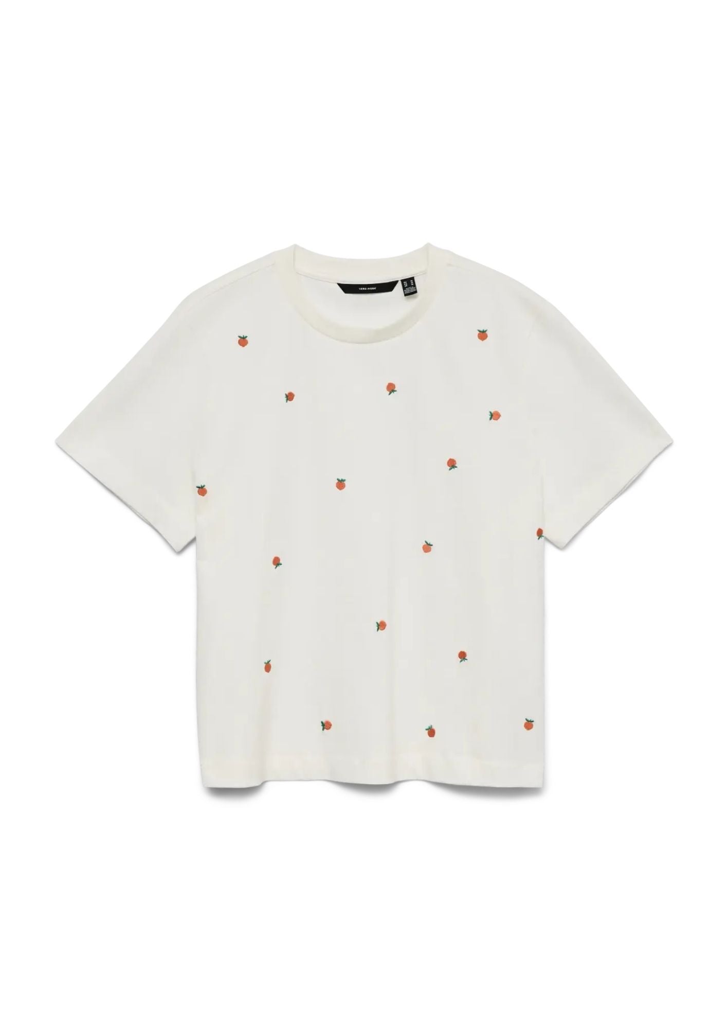 Vero Moda T-Shirt Donna Sola Bianca Stampa Peach 10341979 Snow White PEACH VERO MODA 