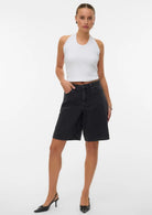 Vero Moda Bermuda Donna Nero Denim 10342092 Black Denim VERO MODA 