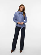 Vero Moda Camicia Donna Dark Denim VMIslunn 10342449 Dark Denim Snow white VERO MODA 