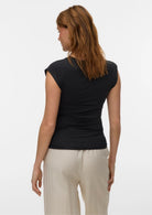 Vero Moda T-Shirt Donna Avasarah Nera 10342876 Black VERO MODA 