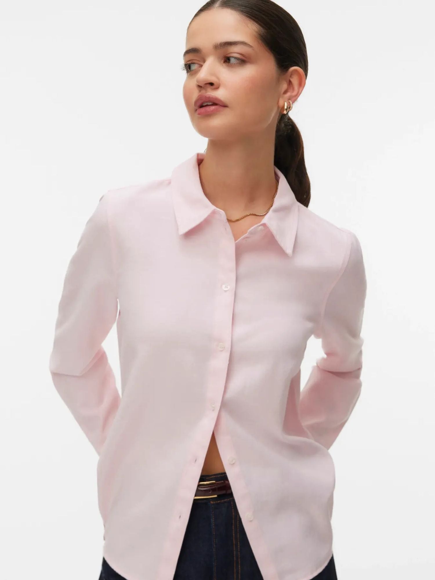 Vero Moda Camicia Donna Oxford Rosa Vmlauren 10344895 Pink-A-Boo VERO MODA 