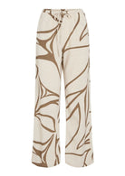 Vila Pantalone Donna Prisilla Ecrù e Marrone 14104793 Cub FLOWER VILA 
