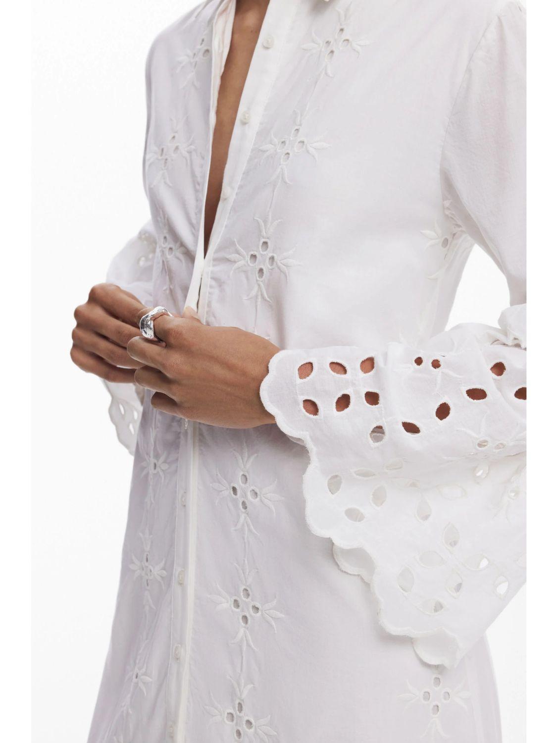 Abito maxi traforato Donna Bianco - Santangelo