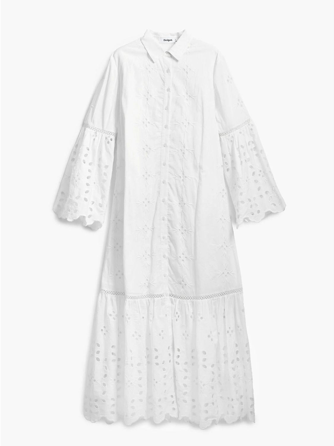 Abito maxi traforato Donna Bianco - Santangelo