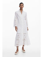 Abito maxi traforato Donna Bianco - Santangelo