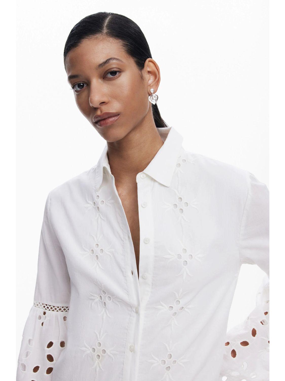 Abito maxi traforato Donna Bianco - Santangelo